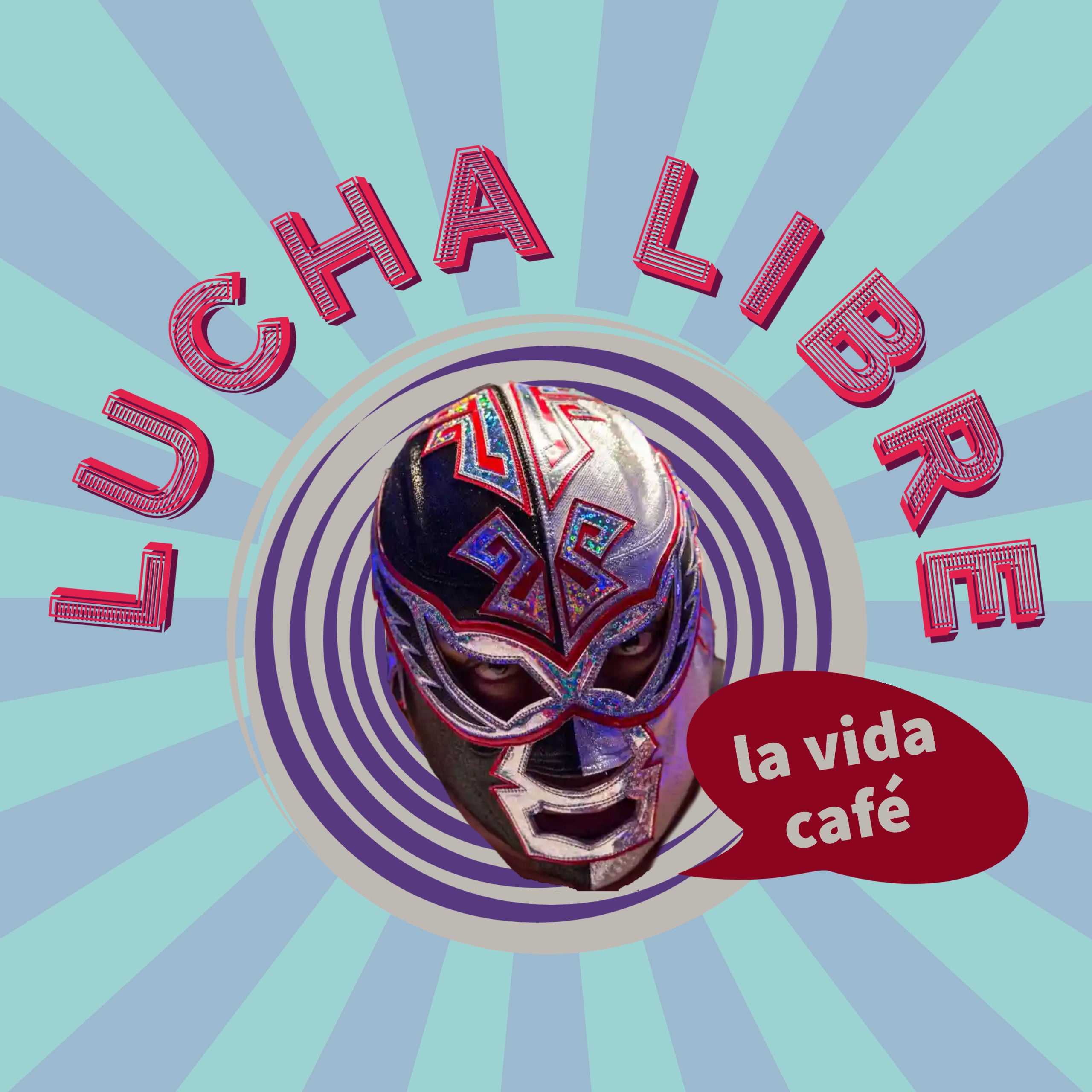 Mexican Lucha Libre - Beige Stainless Tumbler with Straw